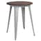 Flash Furniture Round Silver Metal Indoor Table with Wal CH-51080-29M1-SIL-GG - alternate 2